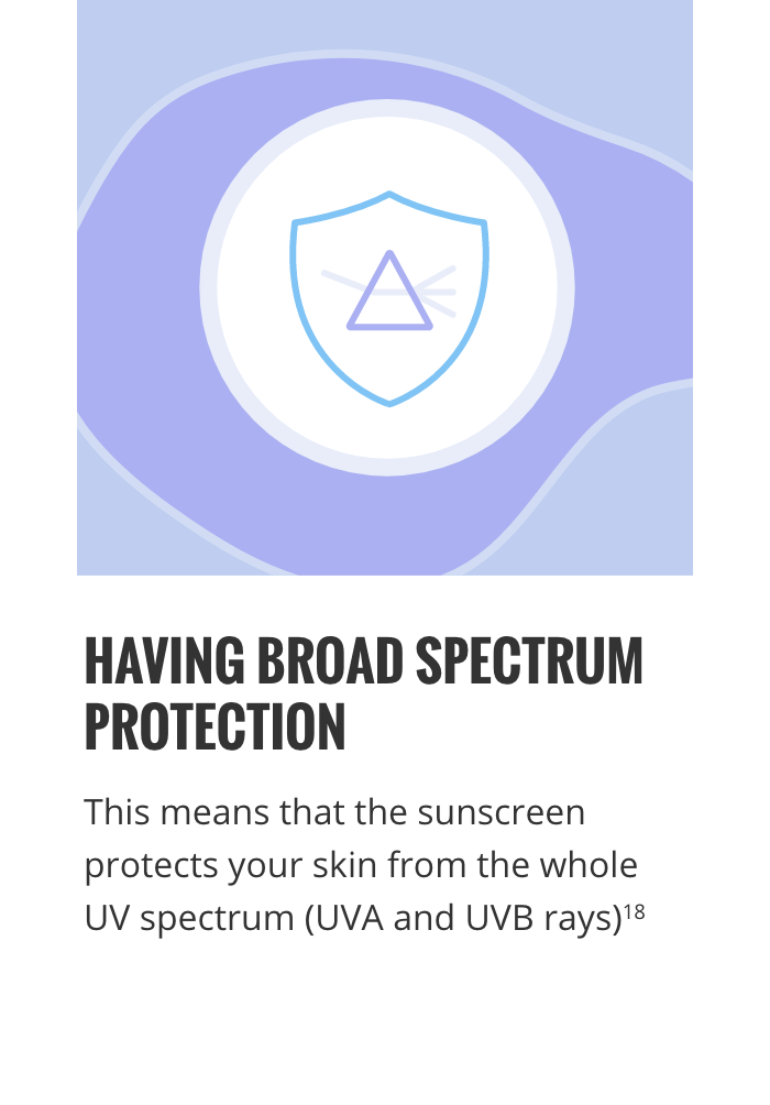 HAVING BROAD SPECTRUM PROTECTION